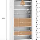 ROJASOP Shoe Rack with Covers 10 Tier Large Shoe Organizer Tall Shoe Closet Storage for 50-55 Pairs Shoe and Boot, Free Standing Shoe Rack Organizer for Closet, Entryway, Bedroom, White