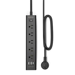 iEcopower Power Strip 5AC Outlets with 3 USB Ports 2 Pack