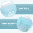 Operitacx Kitchen Dish Drying Rack Box with Lid 13X10.2X7.9 Inch Cutlery Organizer for Bowls and Chopsticks Covered Storage Solution for Home and Restaurant