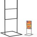 Sign Holder Floor Stand, 24×36 Inch Heavy Duty Floor Standing Sign Holder, Sliding Double Sided Poster Stand, Sign Stand for Mall Ads, Trade Shows, Road Signs (Black，24×36)