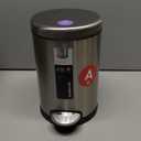 simplehuman 4.5 Liter / 1.2 Gallon Round Bathroom Step Trash Can, Brushed Stainless Steel