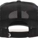 HOOEY Cactus Ropes Circle Patch Trucker Hat for Men – Adjustable Snapback Mesh Baseball Cap - Western Work & Casual Wear (Black)