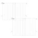 2 x Babelio Baby Gate for Stairs, Kitchen & Doorways, No Bottom Bar| Easy Installation| One-Handed Operation| Auto-Close| Hardware Mount (Drill Needed) Safety Dog Gate (White - 2 Pcs, 26-43" W, 28" H)