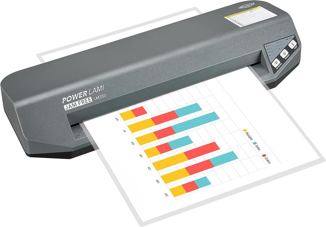 SINCHI 13" Thermal Laminator  310 Mil, 48s Warm-Up, 17s/Sheet, Heavy Duty, Never Jam, Supports 10 Mil Pouches with Cardstock & Dark Prints  Includes 10 Sheets, Ideal for Office & Professional Use