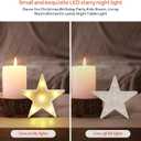 6 Pcs LED Stars Night Light Can Be Hung On The Wall Kids Room Room Light, Suitable for Birthday Party Holiday Decoration Baby Room Nursery Decoration (White Star-6pcs)