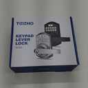 TEEHO TE004 Keyless Entry Keypad Door Lock with Handle - Smart Digital Electronic Lock for Interior Door with Anti-Peeping, Auto Lock & Passage Mode - Easy Installation - Satin Nickel