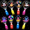 28 Pack Valentines Day Gifts for Kids ,Space LED Finger Lights with Valentine Cards Exchange Gifts School Classroom Prizes Valentines Day Gifts Valentine Party Favors for Kids Boy Girl