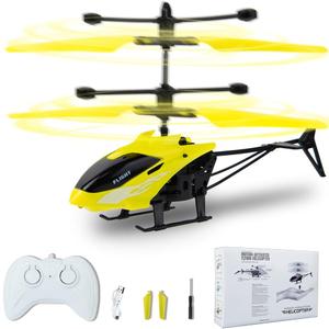 Remote Control Helicopter, Gesture Sensing Indoor Flying Helicopter Toys,RC Airplane for Teenages with 10Mins Flight, RC Helicopters for Kids with Light,Birthday Gifts for Boys and Girls (Yellow)