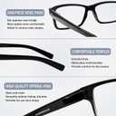 NORPERWIS Reading Glasses 5 Pairs Quality Readers Spring Hinge Glasses for Reading for Men and Women (5BLACK, 5.00)