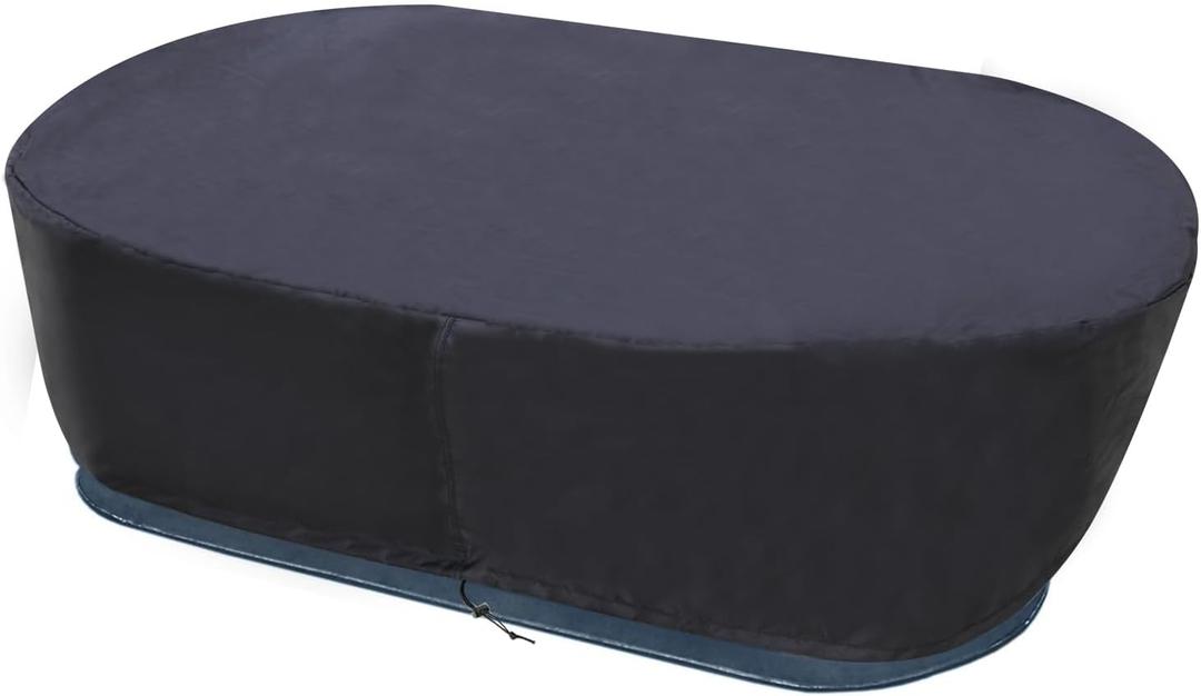 100 Gallon Stock Tank Cover,Waterproof Oval Stock Water Tank Pool Insulated Cover for Ice Bath and Cold Plunge