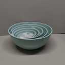 COOK WITH COLOR Nesting Mixing Bowls - 12 Piece Plastic Bowl Set with Lids, Microwave Safe (Blue)