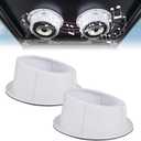 KEMIMOTO 2PCS Angled Speaker Enclosures Boxes Pods, Universal for 6.5" Speakers Compatible with UTVs, RVs, Cars, Boats, Trunks, Trailers for 9.56 Inch Surface Mount (White)