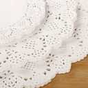 10 Inch Round Paper Doilies - White Lace Disposable Paper Doilies - for Crafts,Cakes,Food, Desserts, 100 PCS