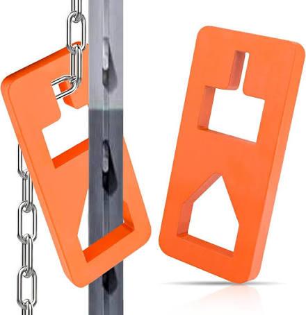 TNCZHYLX T Post Puller Fence Post Puller, Farm Equipment Tractor Accessories, Use Different Chains S Hooks Jacks Tractor Buckets from Ground (Orange)