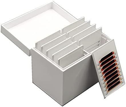 Acrylic Eyelash Storage Box, 10 Layers False Eyelashes Glue Pallet Holder Display Grafting Eye lashes Extension Close-Packed Display with 10 Pallets Makeup Organizer