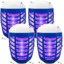 2026 Upgraded Bug Zapper Indoor Plug in, Whisper-Quiet Mosquito Zapper Indoor Killer for House, Fruit Fly Gnat Insect Zapper with UV Bug Light, Electric Fly Killer Trap for Kitchen Bedroom, 4 Pack