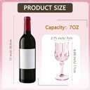 24PCS 7oz Plastic Wine Glasses Drinking Unbreakable Glassware Goblets Cups Pink Water Reusable Vintage Champagne Flutes for Valentines Day, Parties, Wedding (24, Pink)