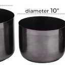 CosmoLiving by Cosmopolitan Metal Planter, Set of 3 9', 7', 6'H, Black, Large