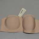 Vertvie Womens Strapless Bra Jelly Push Up Seamless Bandeau Bra Wireless Non Slip Silicone Tube Top Bras Padded Bralette (Skin Color, Medium Plus)