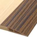 Vinyl Door Threshold Flooring Transition Strip Self Adhesive Carpet Edging Strip for Laminate Doorway Edge Threshold from 1/5" to 2/5" (Smoked Brown Wood Grain, 3.3 Ft)