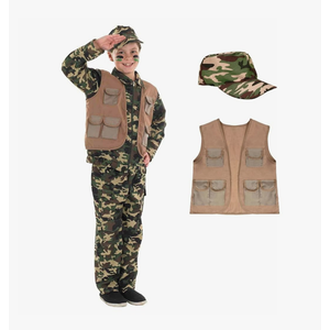 fun shack Boys Army Costume, Kids Military Costume, Boys Camo Costume, Soldier Costume for Kids, Boys Army Uniform S