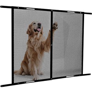 Screen Door Protector, Adjustable RV Screen Door Guard 24Inch High - Fits Door Widths 30" - 36", Easy-to-Install, Entry Protector for Pet Protection (Black, 24Inch High)
