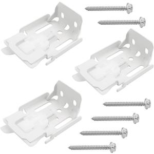 Mounting Brackets for Window Shades Compatible with Hunter Douglas, Turnex, Comfortex & ALTA, Blinds Shade Brackets Parts for Window Shades, fits Silhouette, Nantucket, Pirouette, 3 Brackets, White