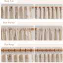 MYSKY HOME Floral Boho Farmhouse Curtains 96 Inches Long Linen Blend Spring Light Filtering Living/Dining Room Bohemian Window Treatments with Tassel Back Tab, 50" Wide Each Panel, 2 Panels, Pink