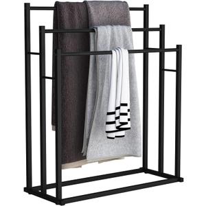Towel Racks for Bathroom, 3 Tier Free Standing Towel Rack, Blanket Drying and Display Rack for Oversized Bath Towels Bathroom Accessories, Next to Tub or Shower