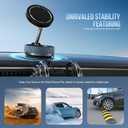 Vacuum Suction Phone Holder Magnet, 360 Adjustable Foldable Portable Vacuum Magnetic Phone Mount Stand (Black)