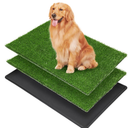 Grass Pad with Tray Large - Dog Litter Box Indoor Potty for Apartment and Patio Training, with 2 Packs Grass Pee Pads for Replacement(Tray Potty 41 * 26.8inch)
