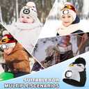 LED Beanie with Light for Adults, USB Rechargeable Headlamp Cap Unisex Winter Warm Knit Night Light Hat for Camping Running