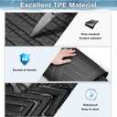 Mixsuper Floor Mats for 2021-2025 2026 Jeep Wrangler Unlimited 4XE PHEV 4 Door, All Weather TPE 3D Floor Liners 2 Row Set, Black (Not for 2 Door or JL Models)