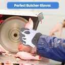 Metal Mesh Gloves (XXS~XL), Anti-cut Gloves, Butcher's Gloves Food Grade Stainless Steel Metal Mesh Gloves (Gray, L)