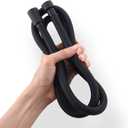 Silicone Shower Hose Extra Long,Explosion Proof Anti Winding Showerhead Hose,Used In Showerheads Spray Bidet Bathing Toilet Cleaning Flexible RV Shower Hoses Replacement (Black, 48 In)