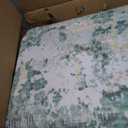 ROYHOME Modern Abstract Area Rug 9x12 Non Slip Non Shedding Rug Low Pile Stain Resistant for Bedroom Living Room,Green