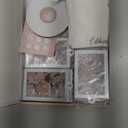 UNIQOOO 8 Set Christmas Acrylic Rectangle Photo Ornaments for Display Picture, 2"x 3" Acrylic Hanging Photo Frame, Double-Sided Picture Frames for Home, Party, Tree Decorations(Silver)