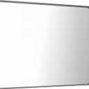 LOAAO 40X30 Inch Black Metal Framed Bathroom Mirror for Wall, Matte Black Bathroom Vanity Mirror Farmhouse, Large Rounded Rectangle Mirror, Anti-Rust, Tempered Glass, Hangs Horizontally or Vertically
