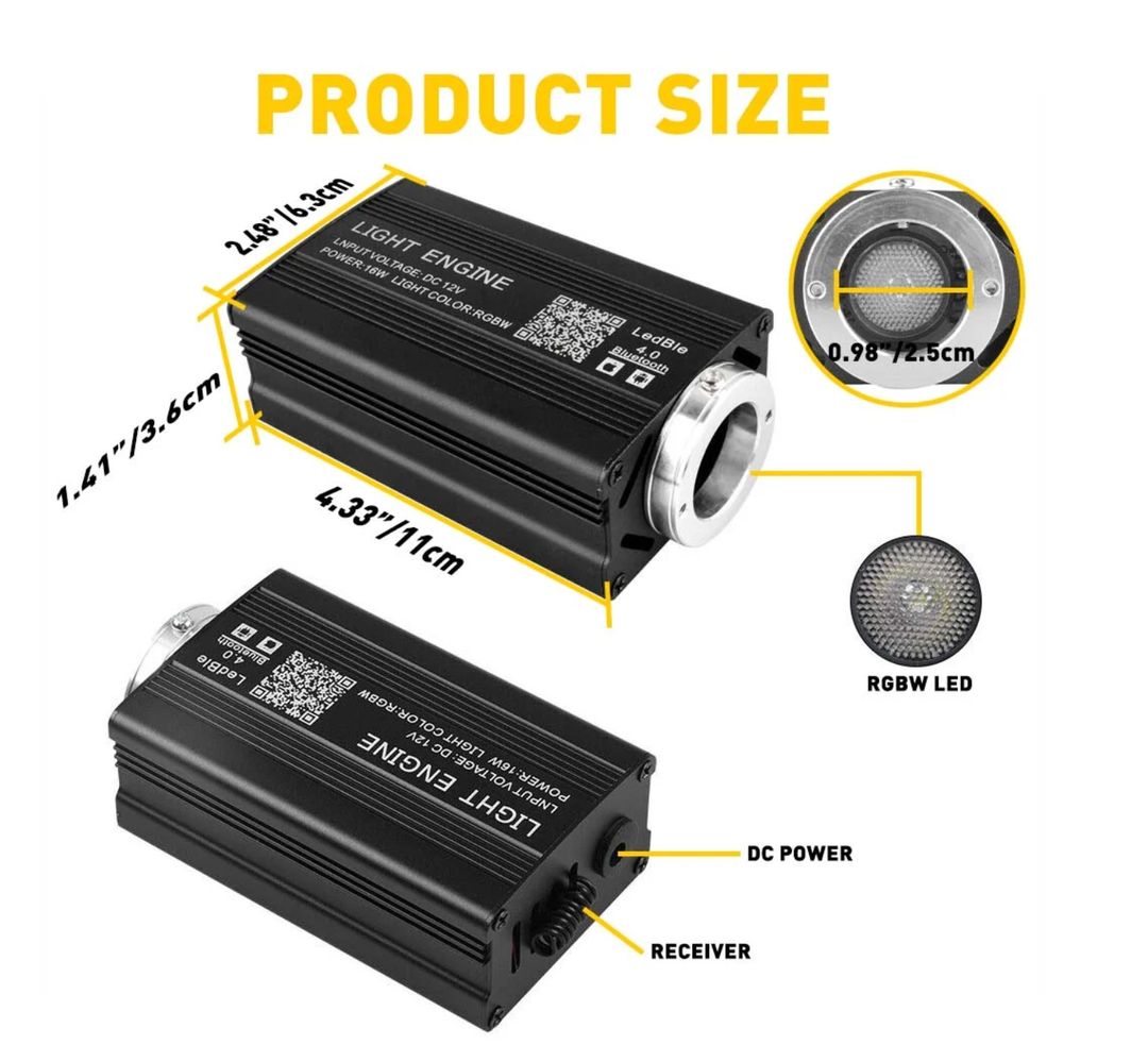 500pc Fiber Optic Car Home Headliner Star Light Kit Roof Ceiling Lights Remote