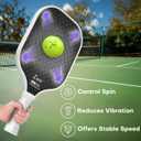 LUZZ Pickleball Paddles Set of 2, T700 Carbon Fiber Pickleball Paddle Sandblasted Surface with Honeycomb Core for Beginners Increased Spin Control Pickle Ball Rackets 2 Pack