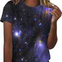 Women's Casual Loose Fit Pocket Shirts Printed Tops M