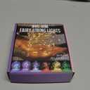 WATERGLIDE 24 Pack Fairy Lights Battery Operated (Included), 7 ft 20 LED Mini String Lights, Waterproof Silver Wire Firefly Starry Lights for DIY Wedding Christmas Party Mason Jars Decor, Multicolor (6 Colors)