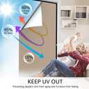 HIDBEA One Way Mirror Window Film, Daytime Privacy Sun Blocking Reflective Window Film Static Cling Heat Control Window Tinting Film for Home and Office, Brown Silver, 35.4 x 78.7 Inch