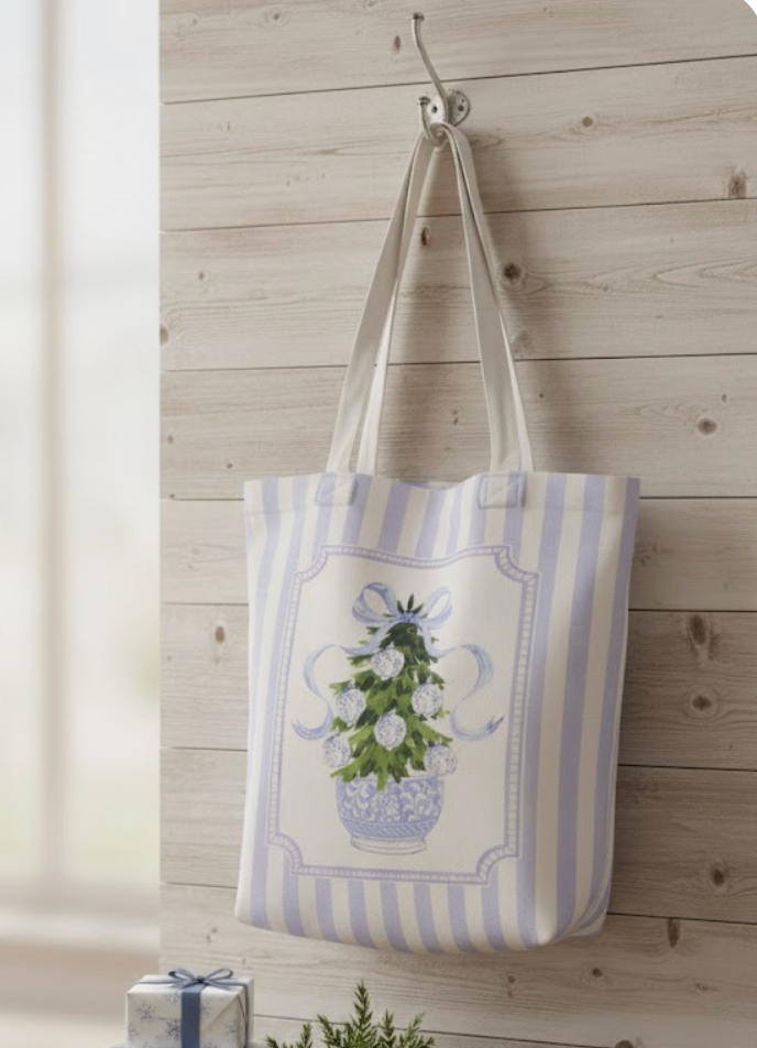 Vintage Christmas Tree Canvas Tote Bag, Cute Christmas Deer Girls Tote Bag for Gifts Xmas Party Favors