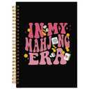 Trendy Pink Mahjong Notebook, Mah Jong Lover Gifts for Women Journal, Gifts for Mah Jong Players, in My Mahjong Era Hardcover Spiral Notebook 5.5x8.3 Inch