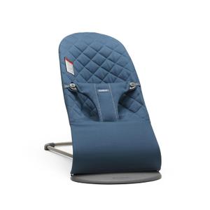 BabyBjrn Bouncer Bliss, Midnight Blue, Woven, Classic Quilt | 2-in-1 AdjustableBaby Bouncer Seat and Toddler Chair, Newborn to Toddler (8-29 lbs), 4 Positions, Lightweight & Portable