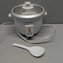 Elite Gourmet ERC-003 Electric Rice Cooker with Automatic Keep Warm Makes Soups, Stews, Grains, Hot Cereals, White, 6 Cups Cooked (3 Cups Uncooked)