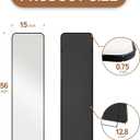 Delma Full Length Mirror, 56"x15" Floor Standing Full Body Mirror for Bedroom, Wall Mounted, Freestanding or Leaning, Rounded Corners Rectangle Design for Living Room, Bedroom or Dressing Room (Black)