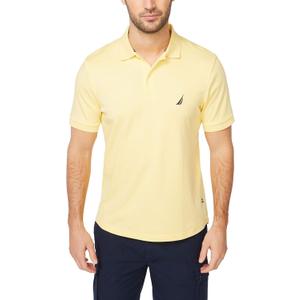 Nautica Men's Classic Fit Short Sleeve Solid Soft Polo Shirt, Corn Solid, Small