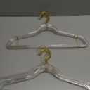 Clear Clothes Hangers 16", 20 Pack Plastic Coat Hanger for Adult Closet, Durable Ganchos de Ropa with Swivel Hook, Thin Space Saving Perchas de Plstico for Spaghetti Strap Dress Suit